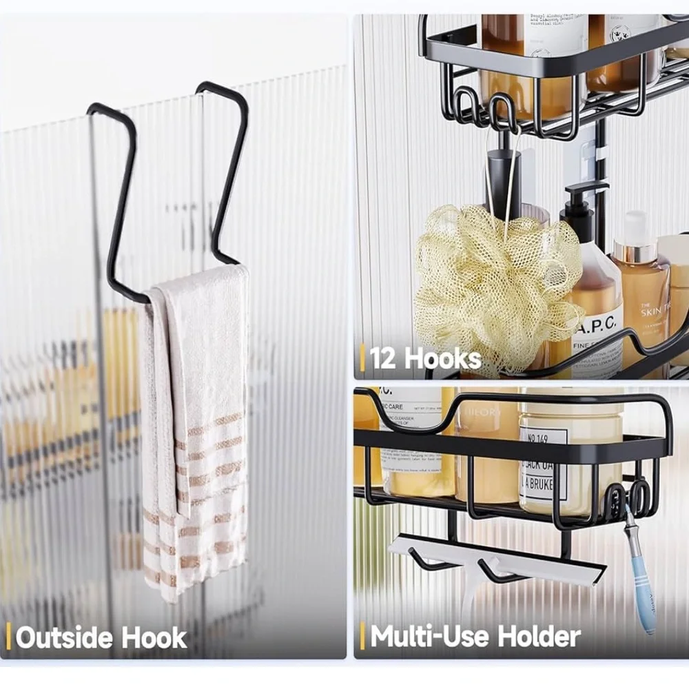 Black Shower Caddy Organizer